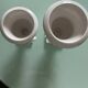 Pair of Medici vases in white ceramic.
