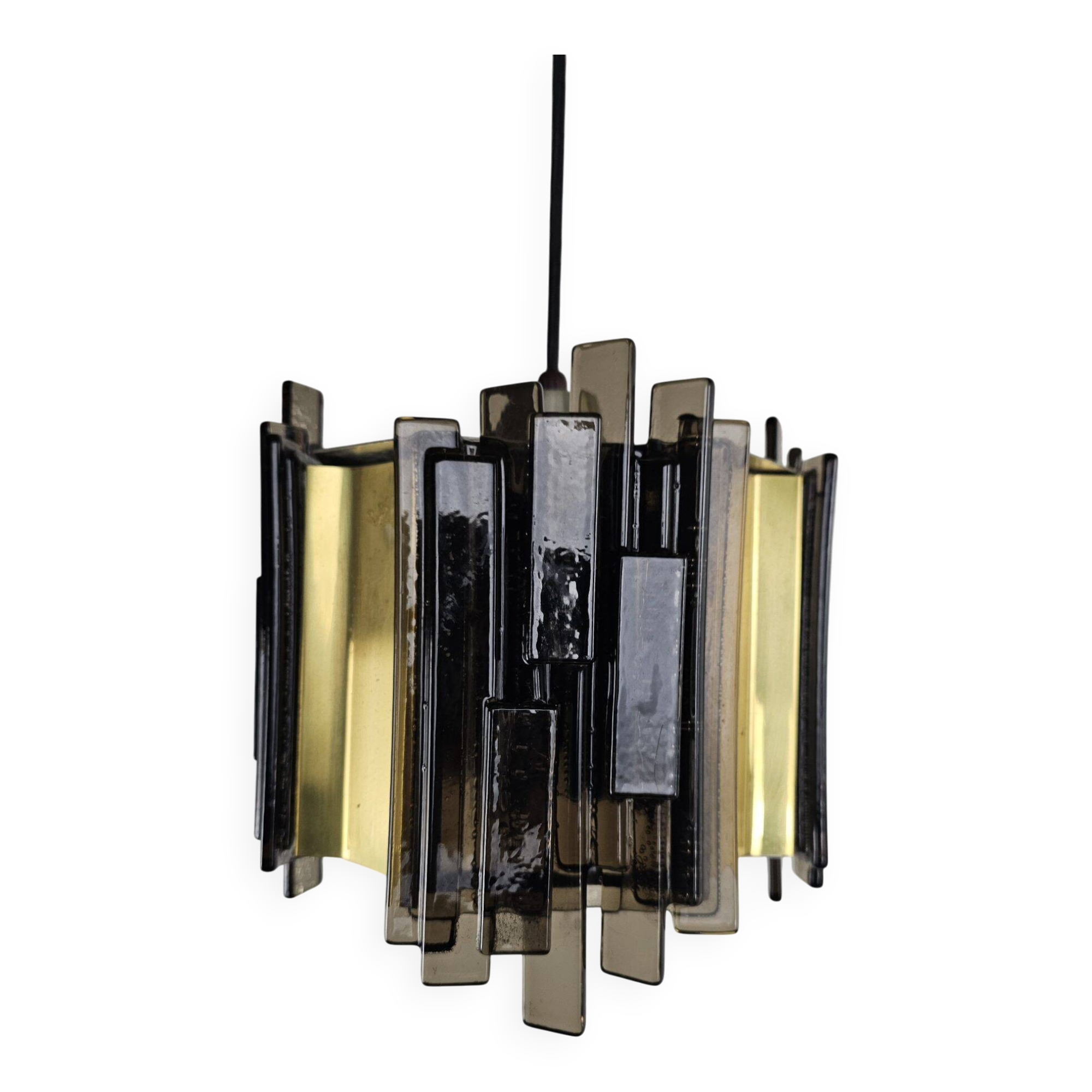 Claus Bolby pendant lamp brass and plastic