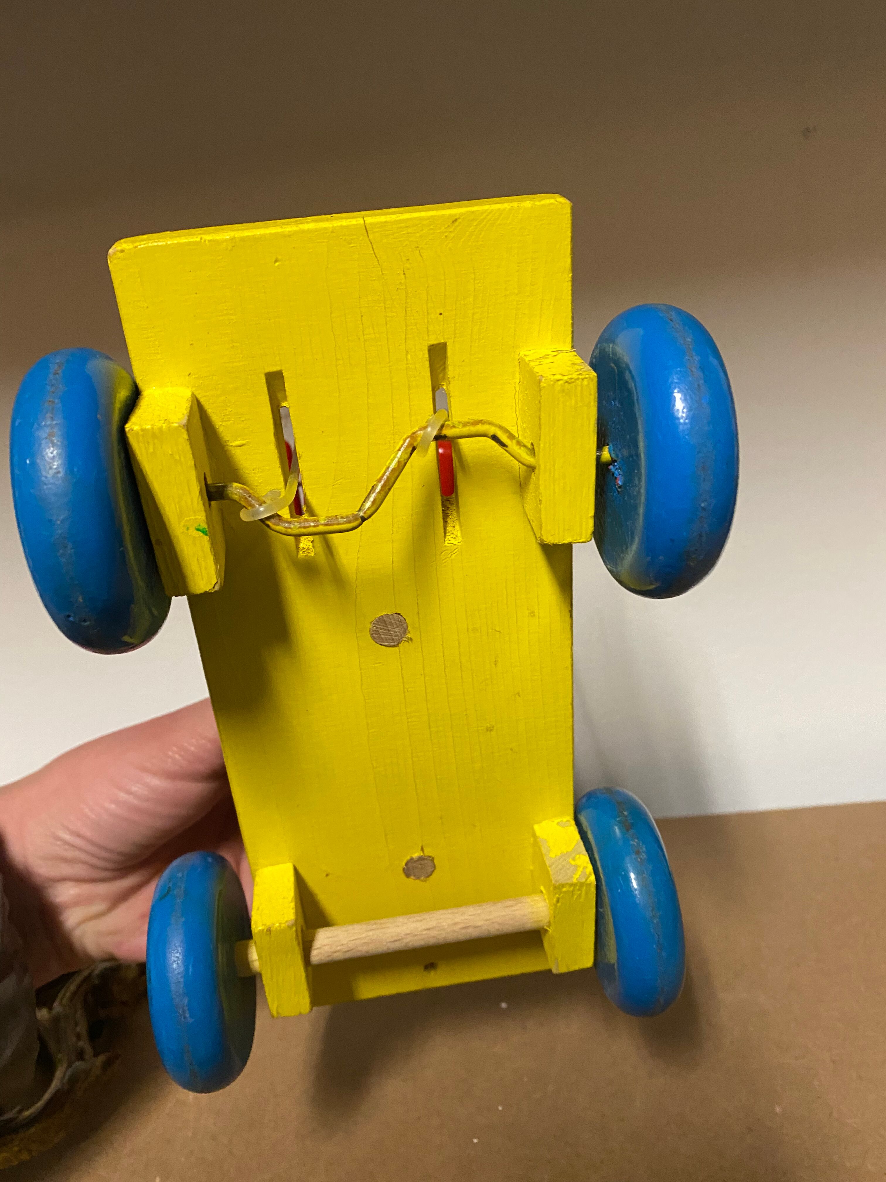 Old wooden toy to pull