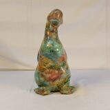 Animal statuette in double-layer lacquered glass by Jean-Noël Bouillet