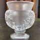 Lalique vase in frosted crystal, Saint Cloud model.