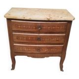 Louis XV style marquetry chest of drawers from the 29th century