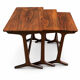 Nesting tables in rosewood by Kai Kristiansen