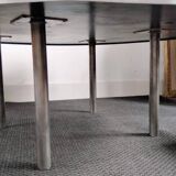Table basse en onyx et aluminium