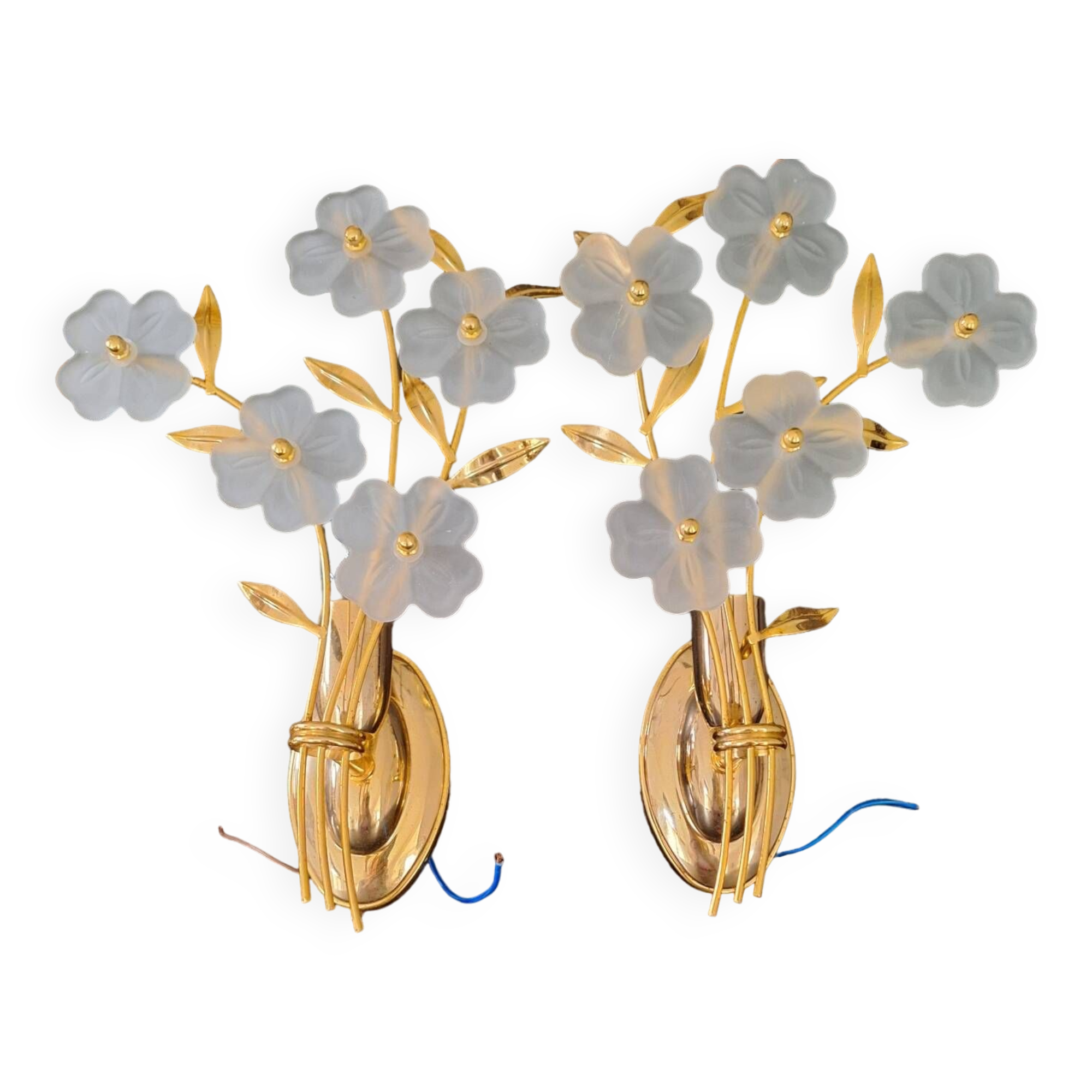 Pair of Hollywood regency style wall lights