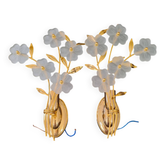 Pair of Hollywood regency style wall lights