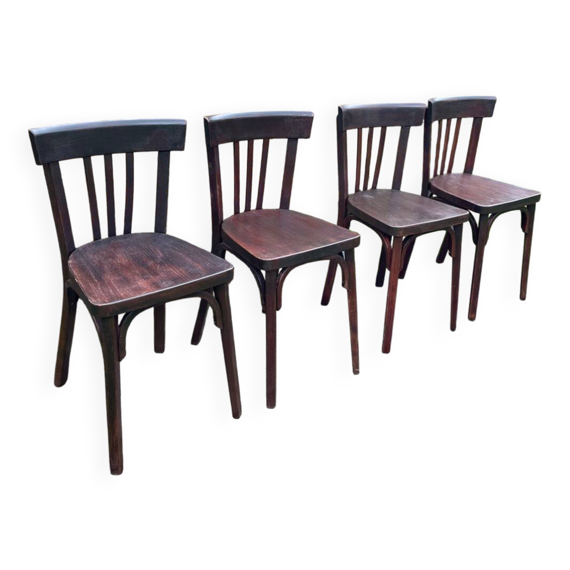 4 vintage Baumann bistro chairs 1960