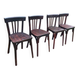 4 vintage Baumann bistro chairs 1960