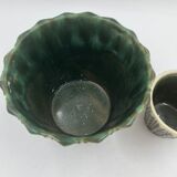 Duo de cache-pots art déco faïencerie de Thulin