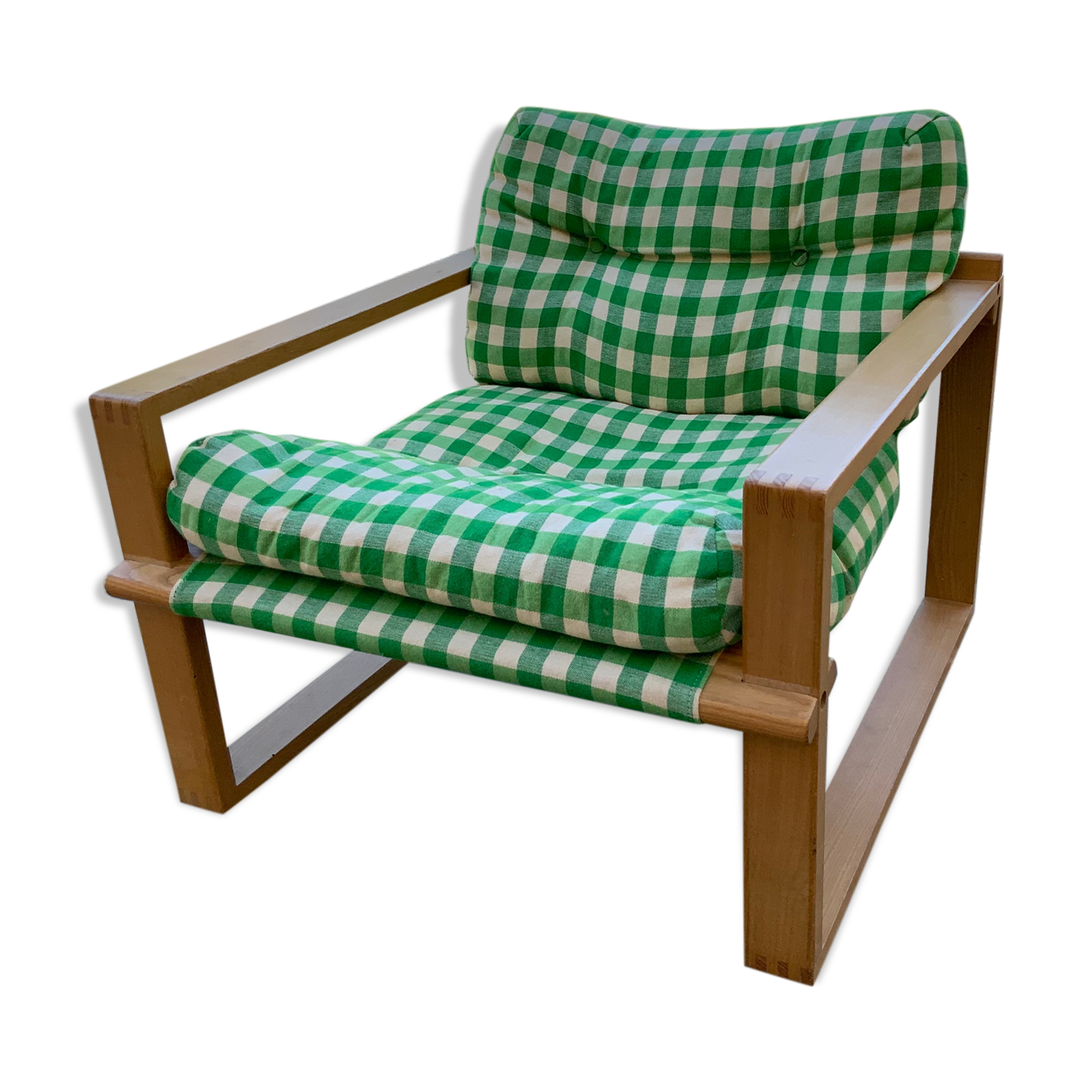 Vintage pine armchair