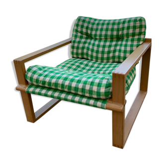 Vintage pine armchair