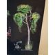 Gouache on African canvas signed: Banat