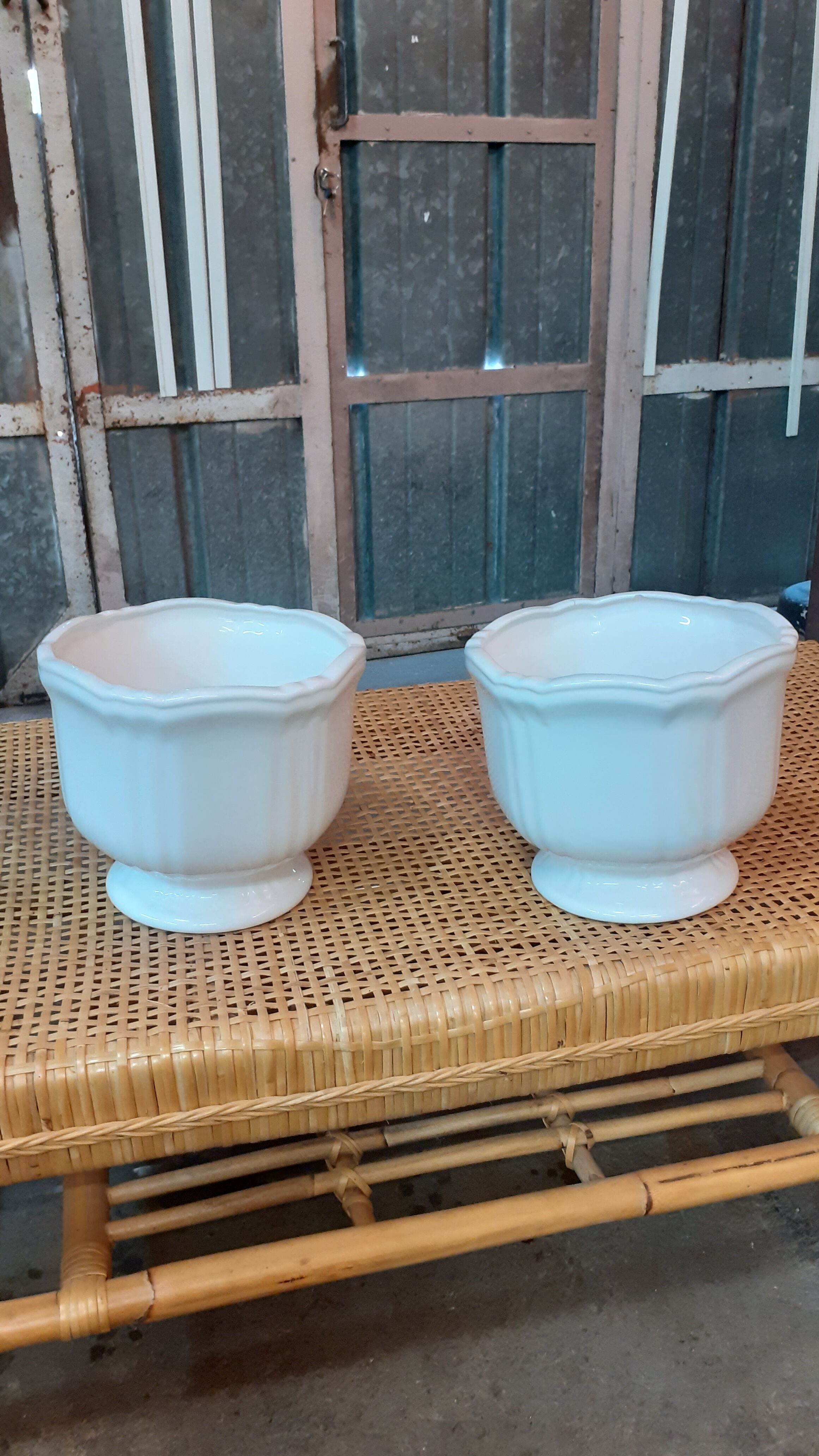 Paire de cache pot vintage