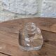 Old square crystal carafe with a stopper, 1 litre.