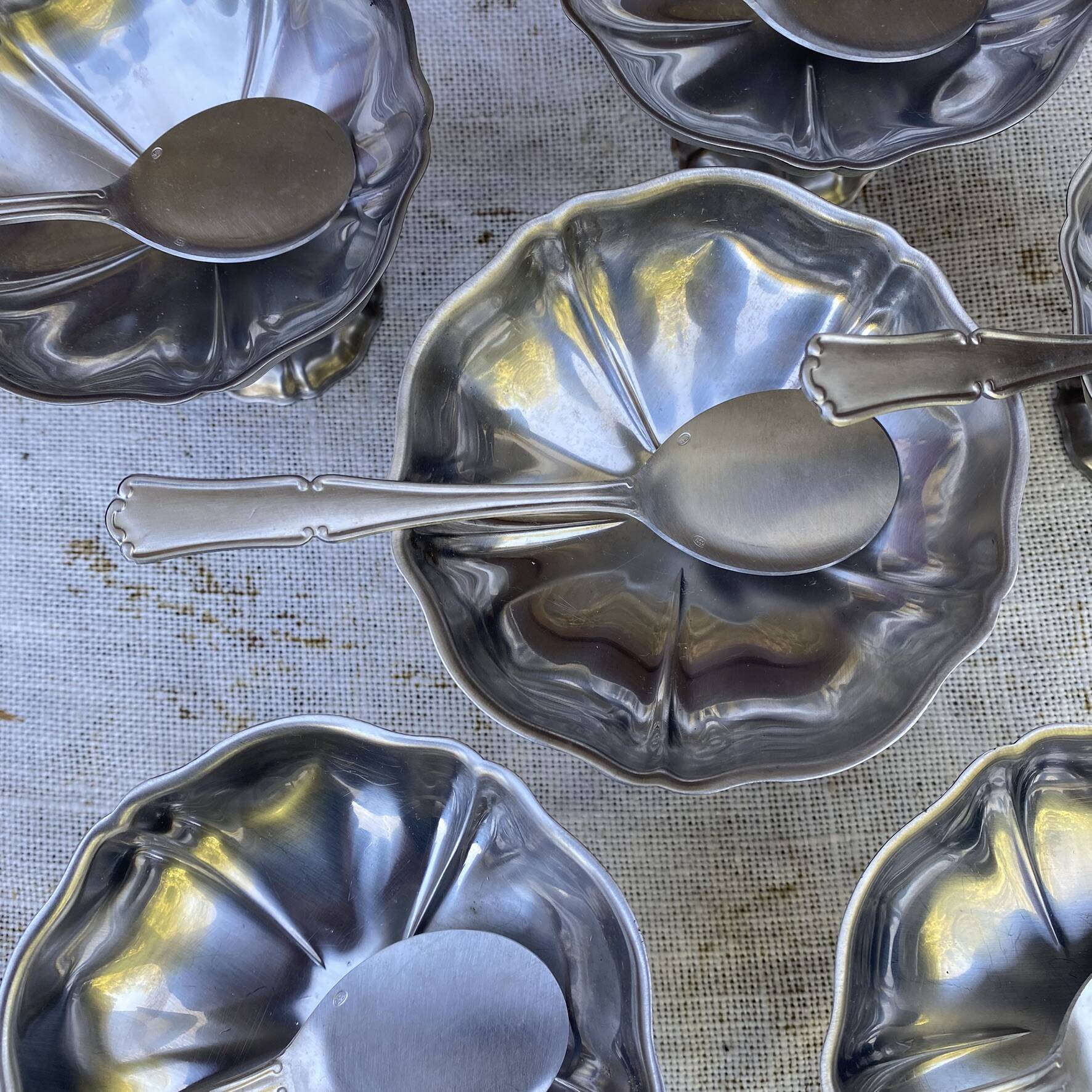 Coupes à glaces en inox mat Jean Couzon