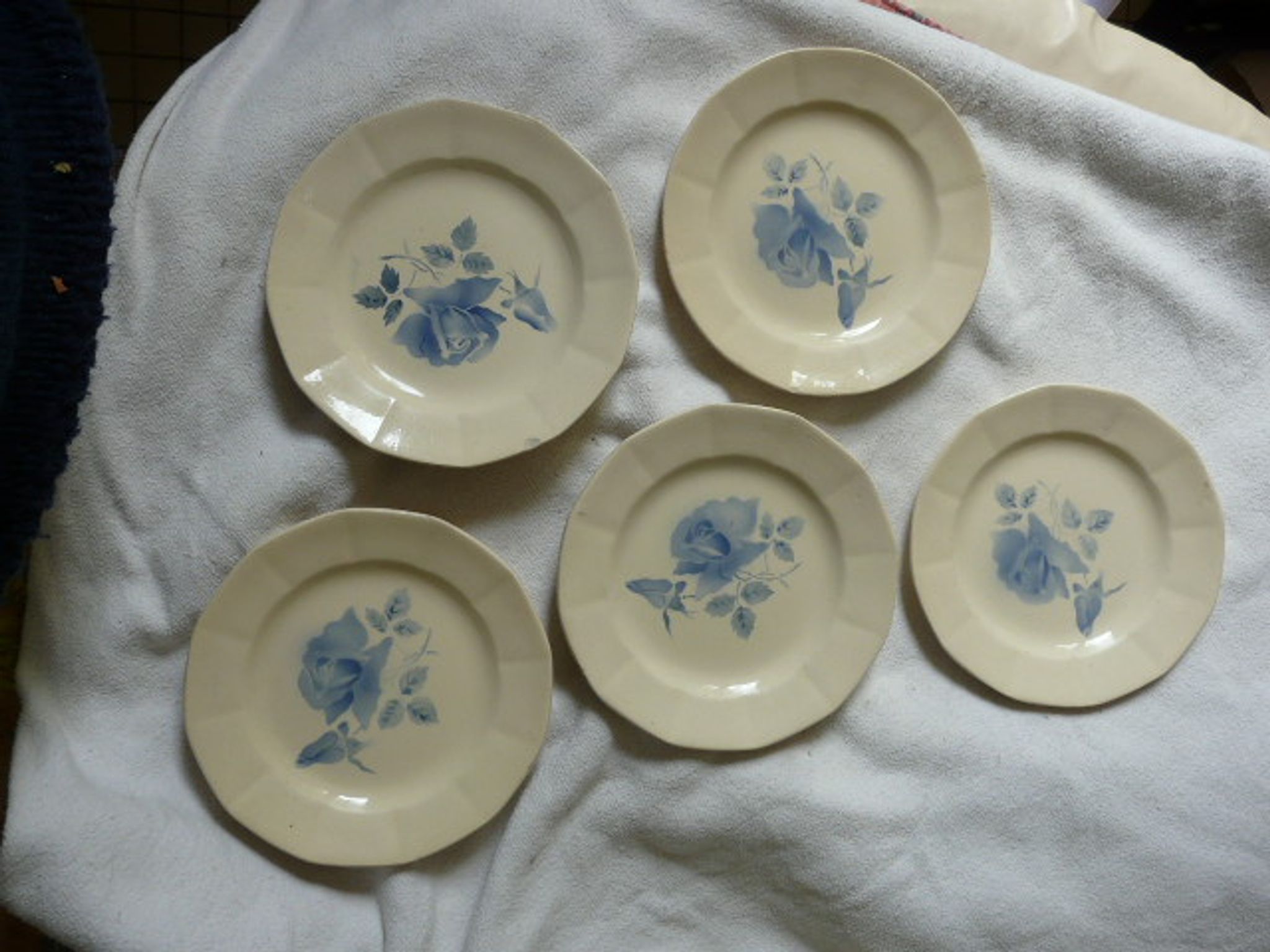 Dishwashing service Digoin Sarreguemines 6 plates flat & hollow 5 for dessert