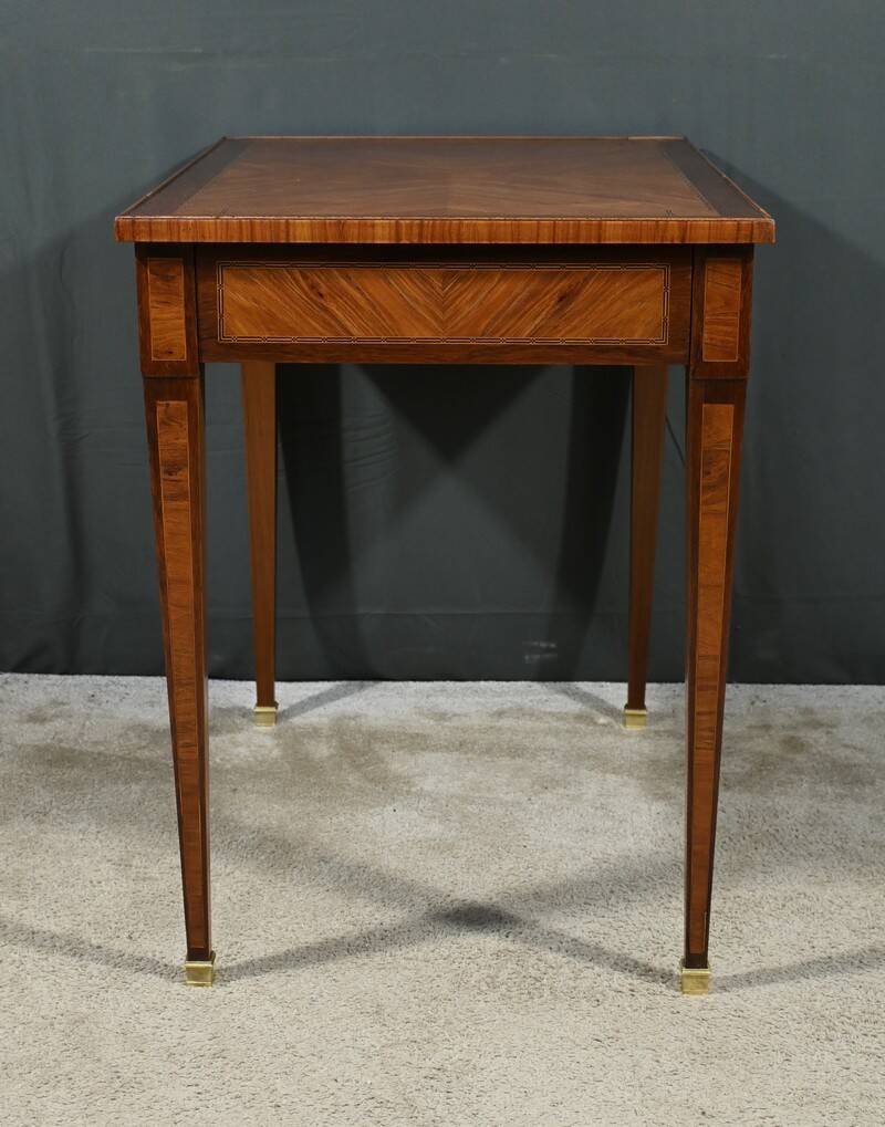 Small Marquetry Desk Table, Louis XVI style – 2nd part of the 19th century