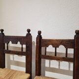 Pair of rustic chairs from the 19th century.