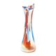 Mid-century modern vase, multicolour glass, Huta Hortensja, Poland, 1970s