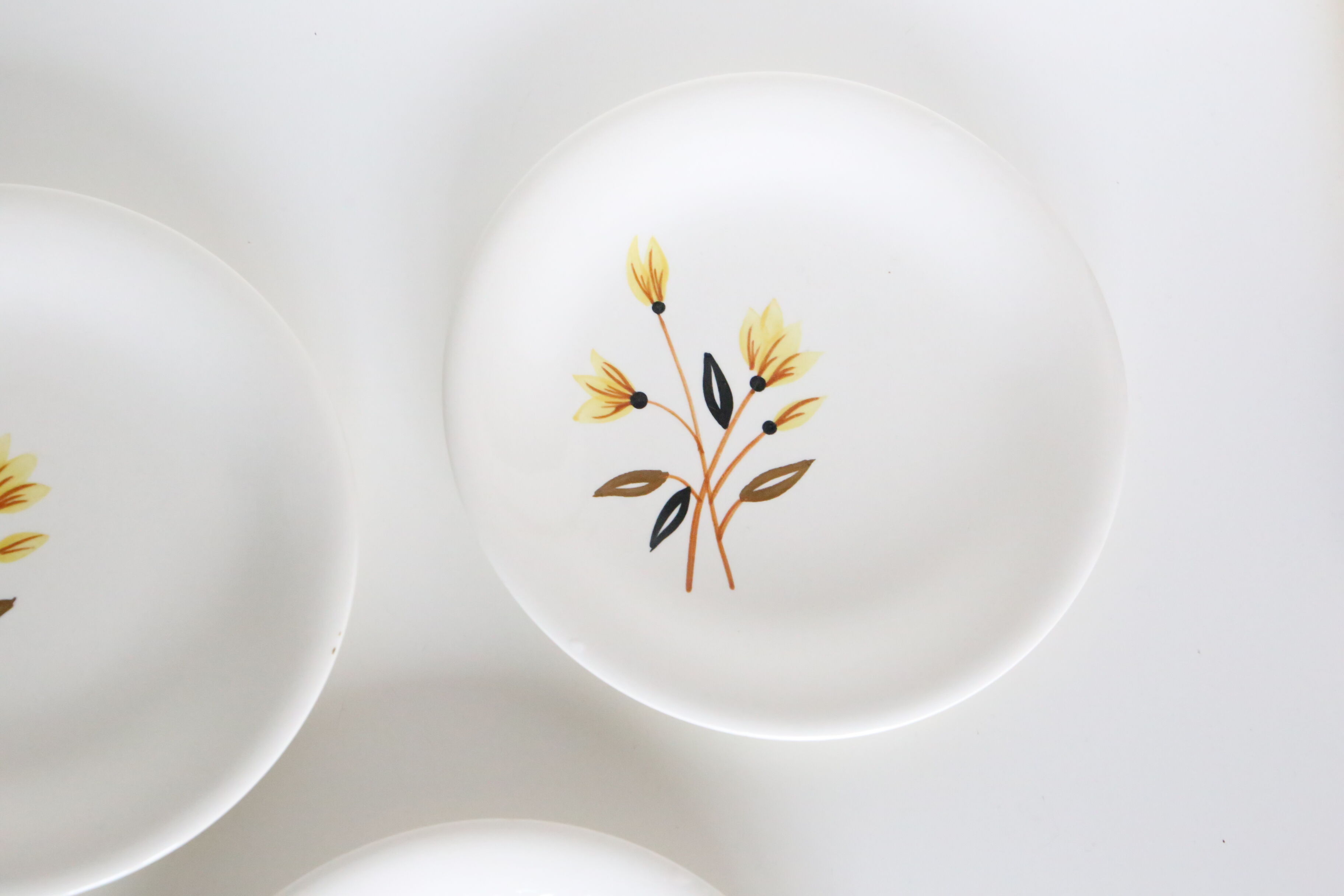 Dessert plates x4, Salins, vintage French