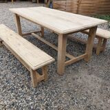 Fir table with bench