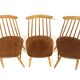 Set of 6 Scandinavian "Pinnstol" chairs, Edsbyverken, Sweden, 1960.