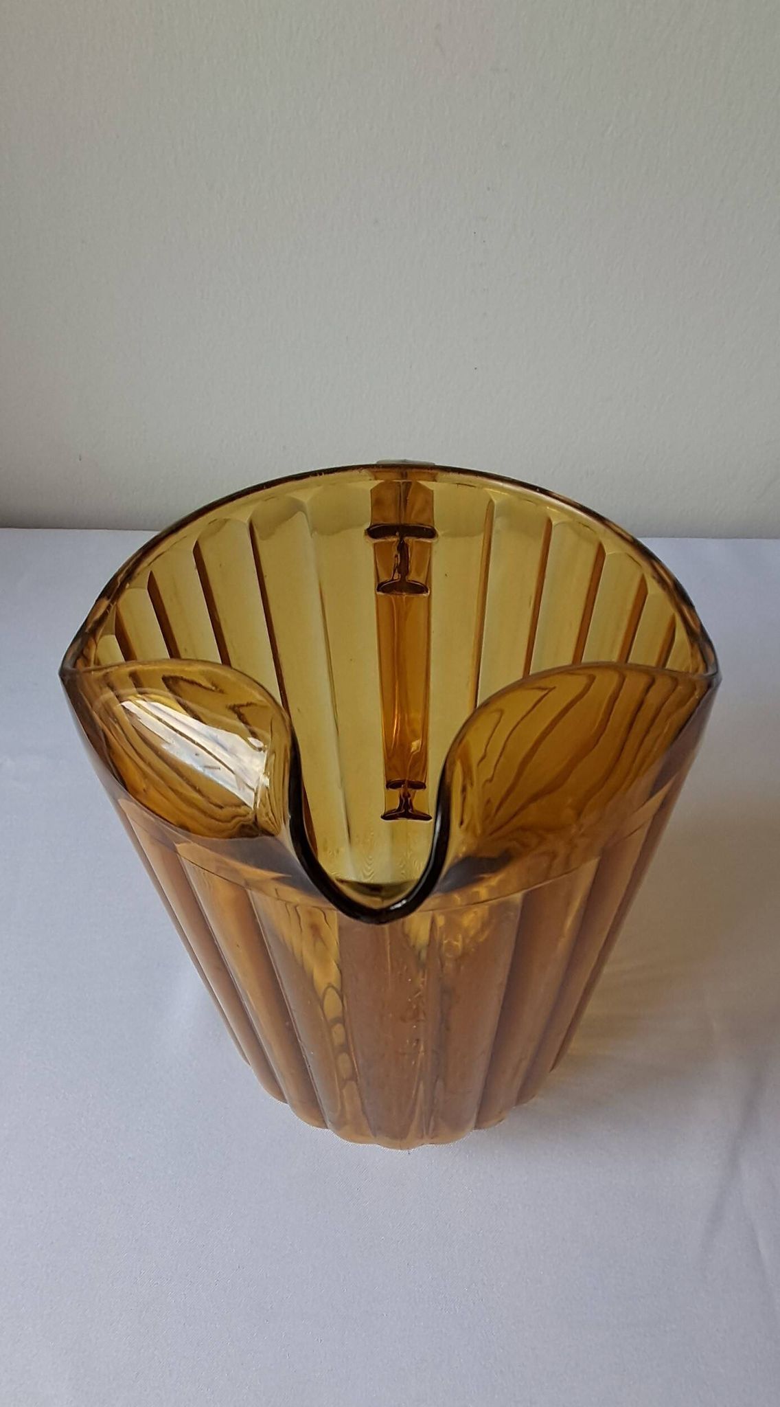 Vintage amber polycarbonate jug