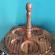 Oil, vinegar, mustard, pepper, salt, olive wood servant from Spain.