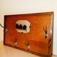 Mirror coat rack, old wood