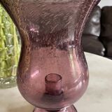 Pink glass photophore by Biot