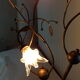 Wrought iron floor lamp and glass paste lampshade