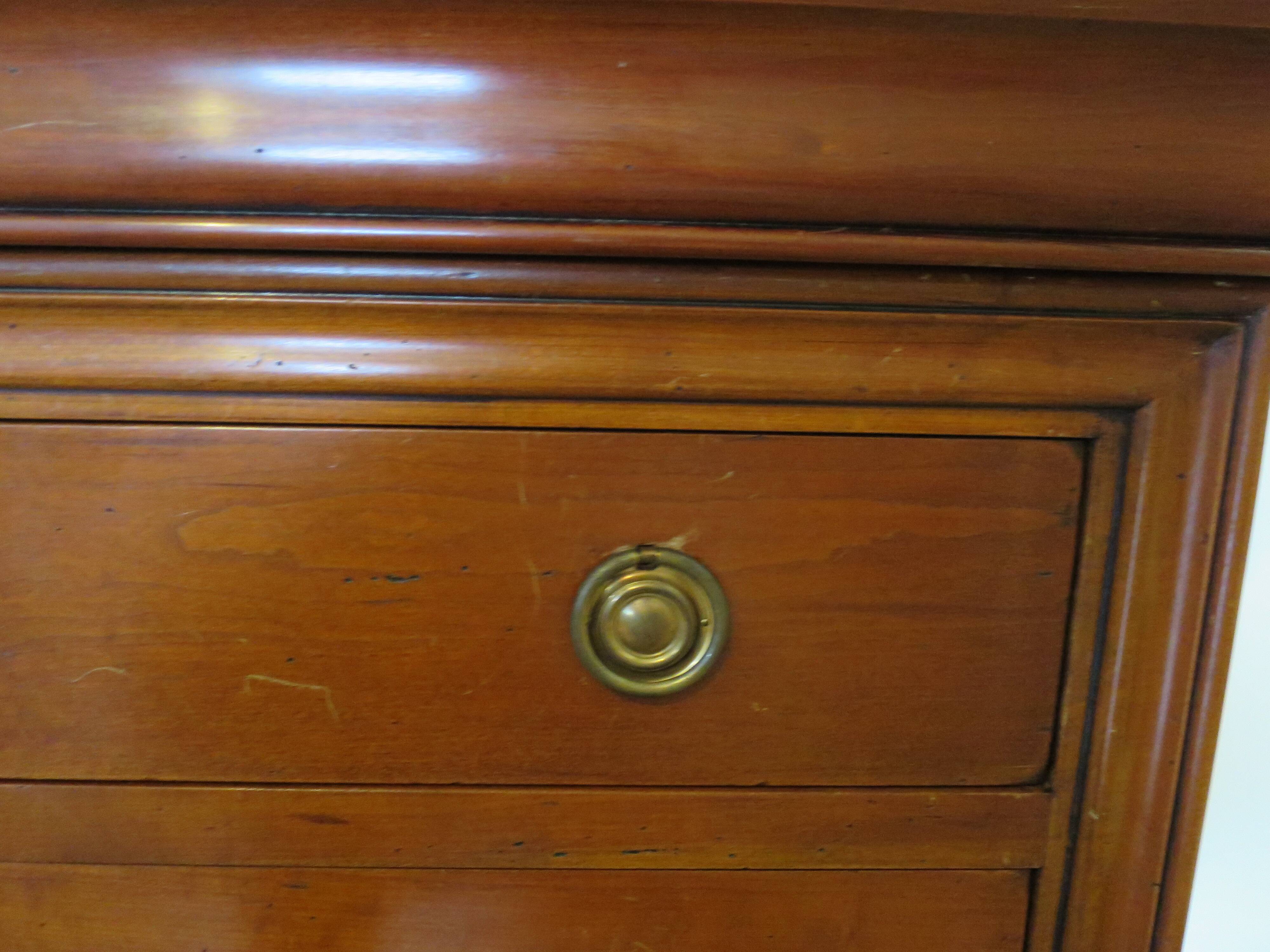 Fruit wood ogee chest of drawers - Louis Philippe style - 4 drawers - 1980s
