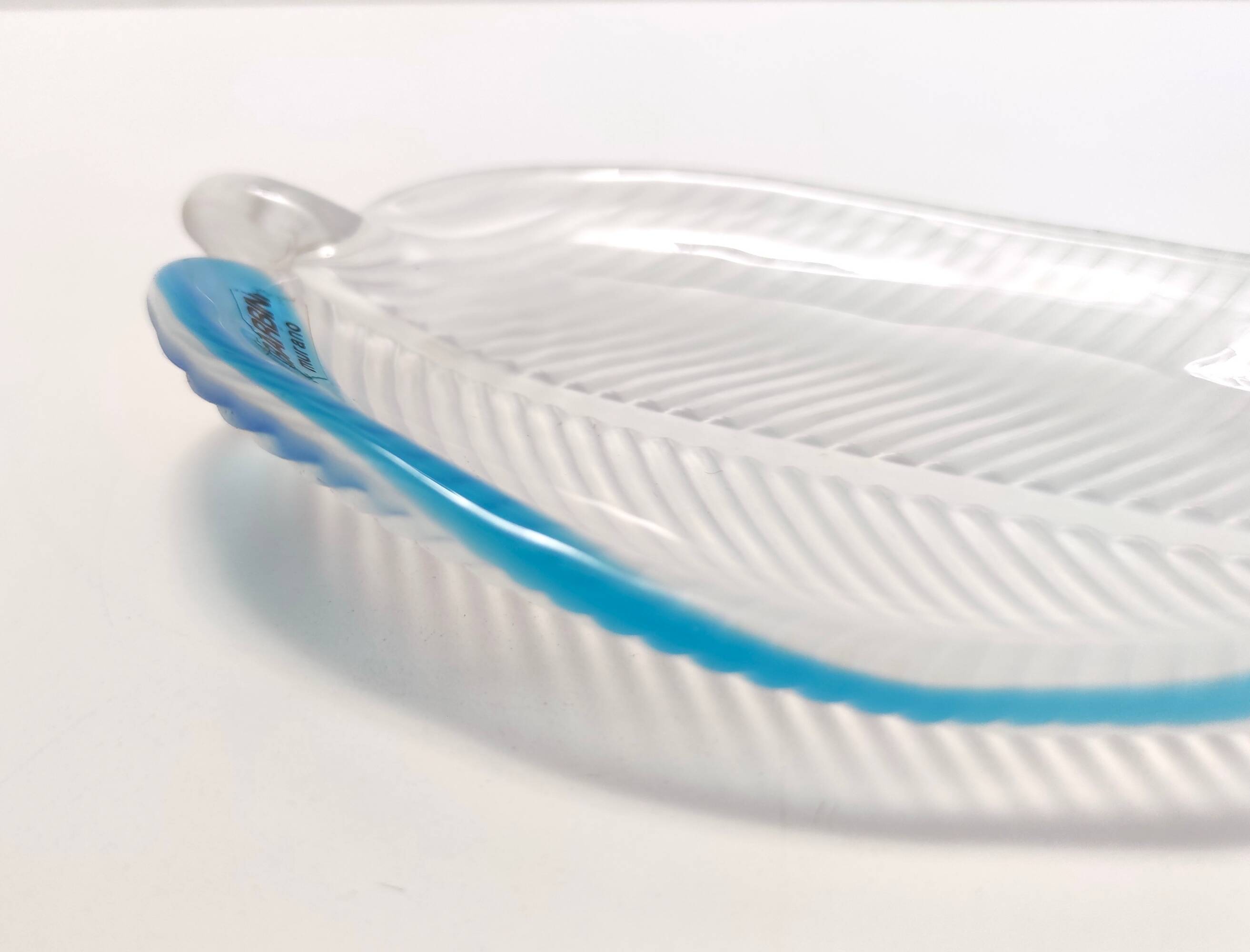 Postmodern Murano Glass Leaf Trinket Bowl / Vide-Poche by Alfredo Barbini, Italy