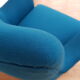 Danish designed armchair, wool, beech, completely renovated