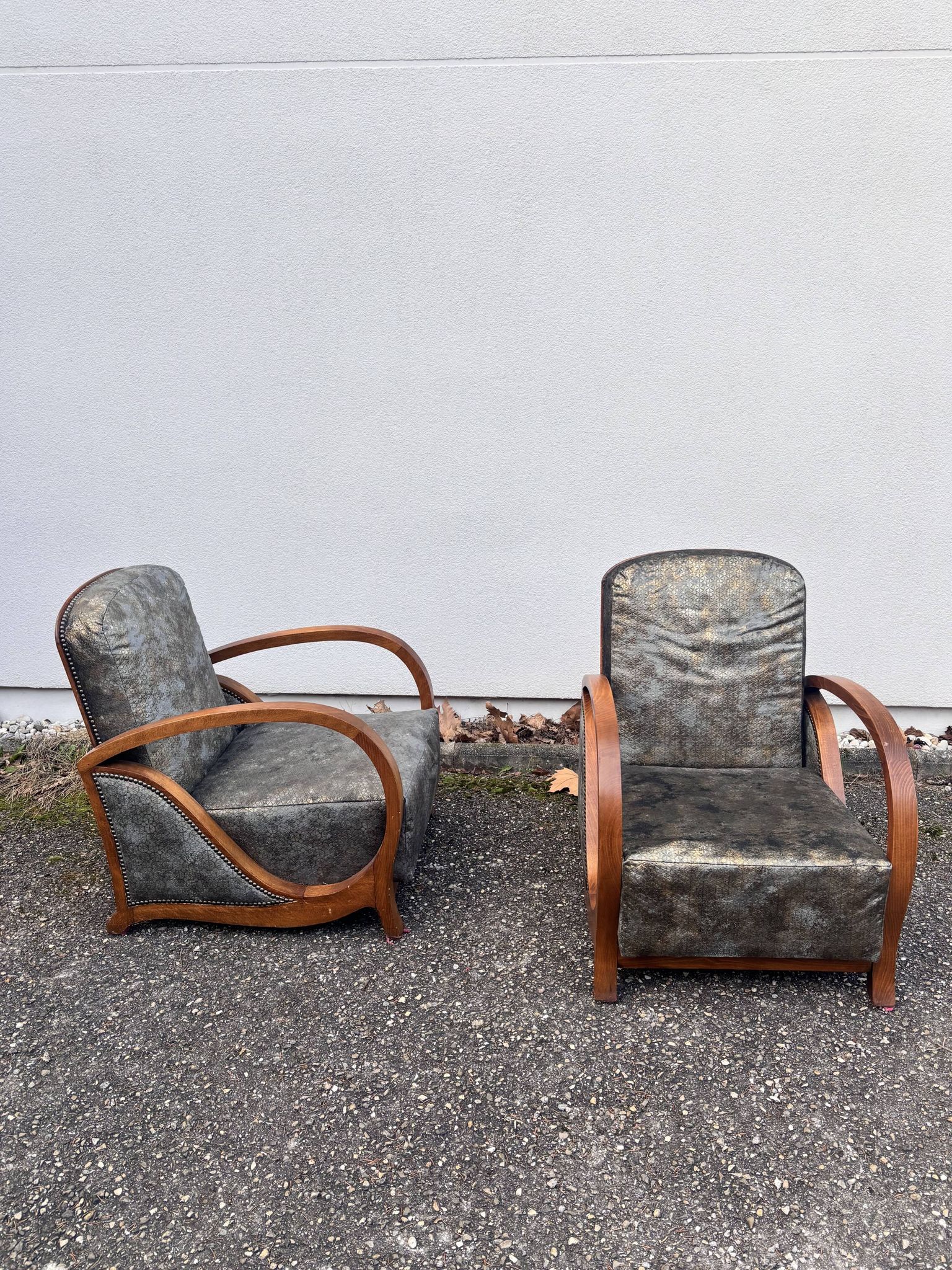 pair of Art Deco armchairs