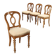 Antique walnut chairs with horsehair upholstery, Italy, 19th century.