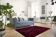 Modern Moroccan carpet dark red