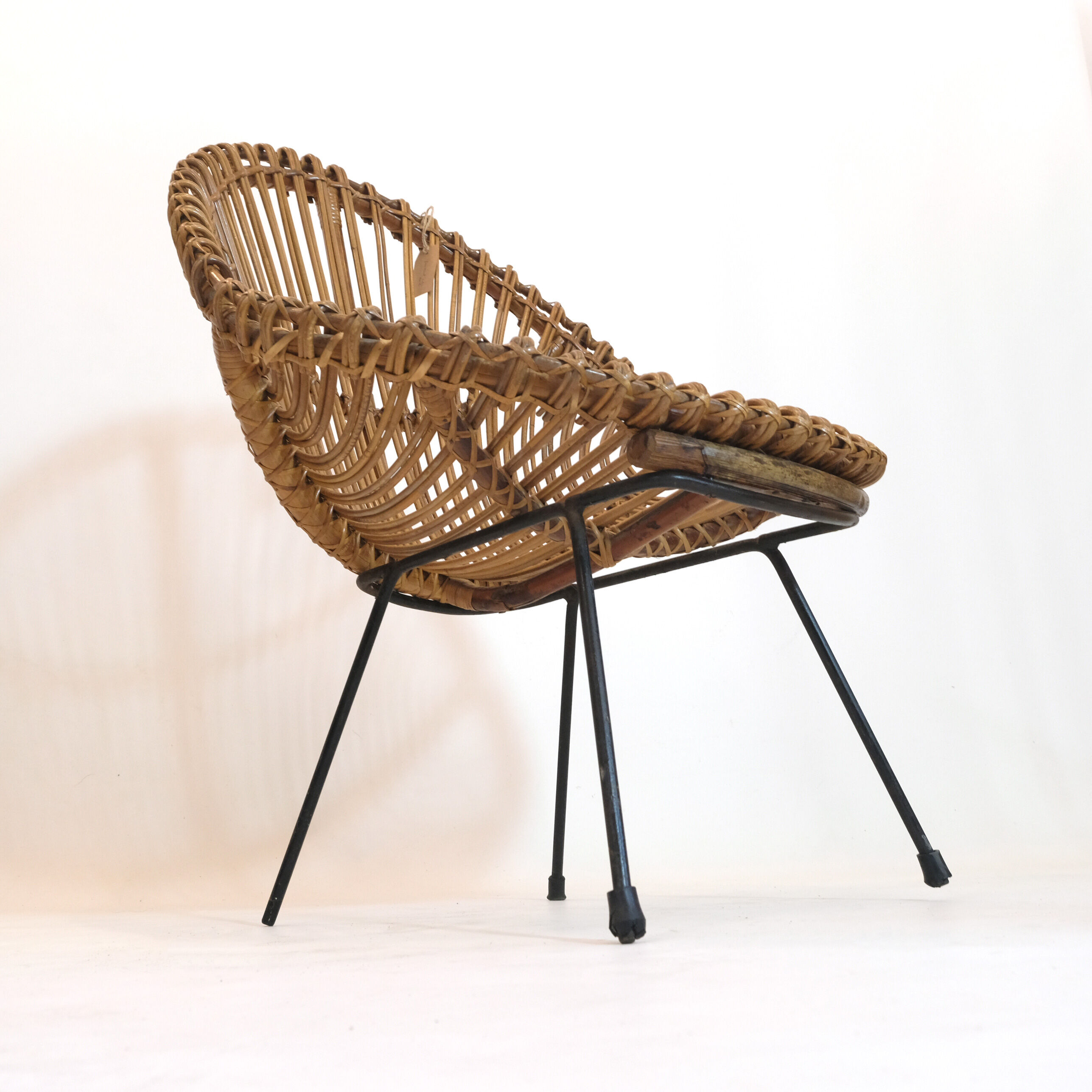 Italian rattan armchair from the 1960