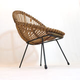Italian rattan armchair from the 1960