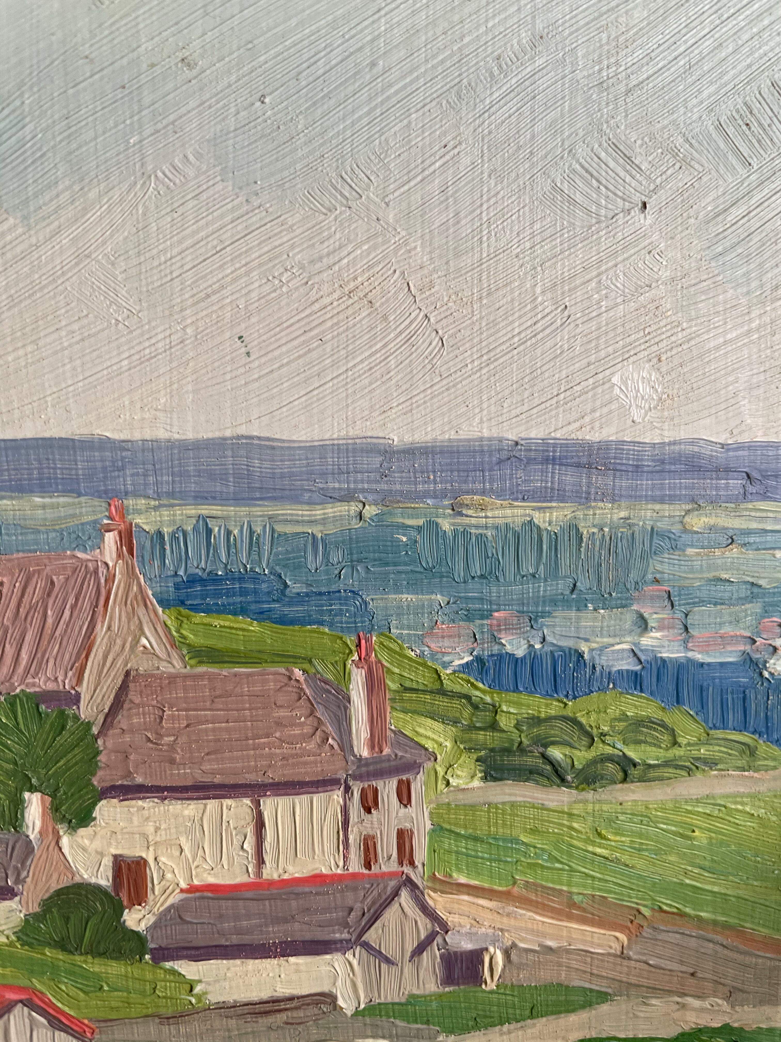 Painting oil landscape countryside 1935