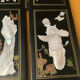 Mini Chinese folding screen Lacquered wood + inlays