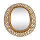 Miroir ovale en bambou