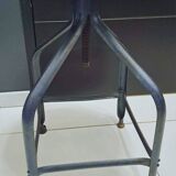 Height-adjustable industrial metal stool