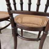 Série 4 chaises bistrot cannage Fischel n019