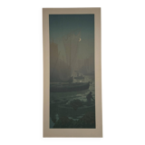 Lithograph by Henri Rivière The Enchantment of the Hours - The First Quarter