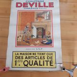 Lithographed poster heating Deville