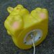 Yellow rabbit table lamp, vintage design 1980s