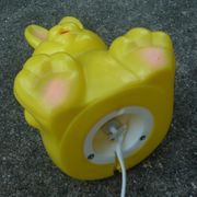Yellow rabbit table lamp, vintage design 1980s