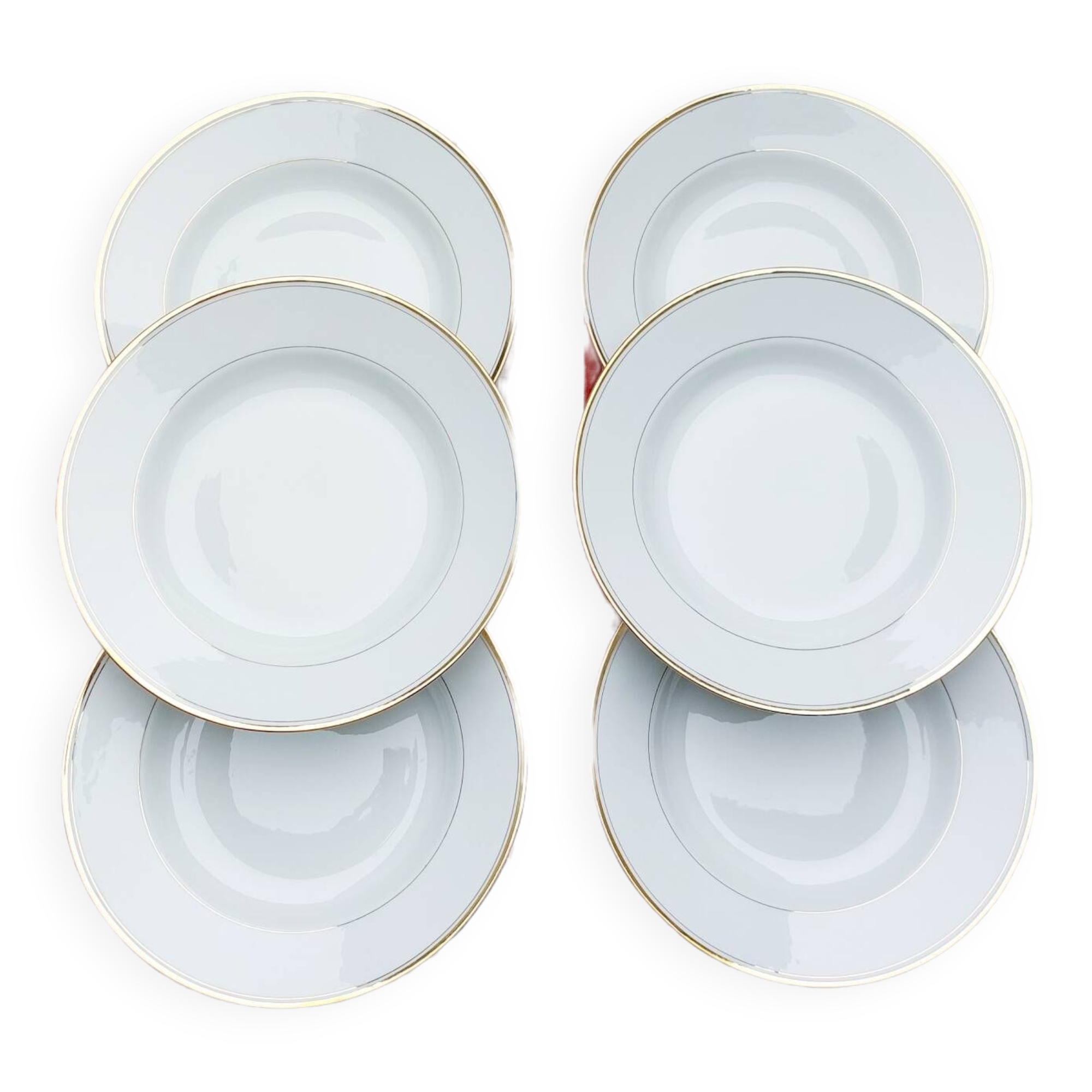 Limoges CG Vierzon porcelain soup plates