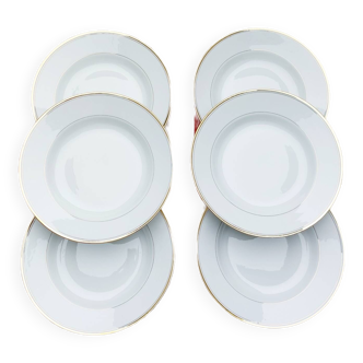 Limoges CG Vierzon porcelain soup plates